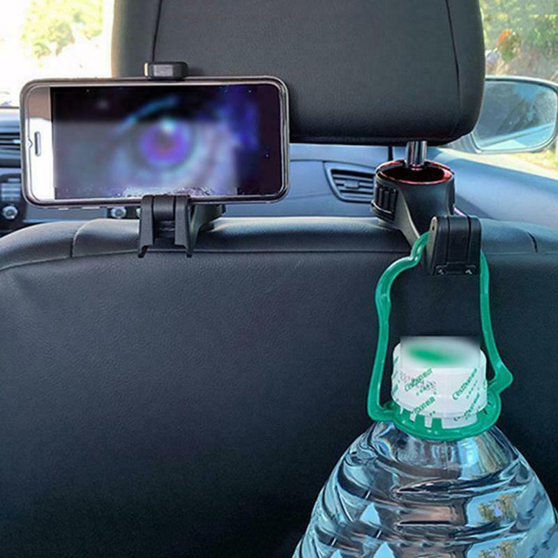 2-in-1 Car Headrest Hook & Phone Holder