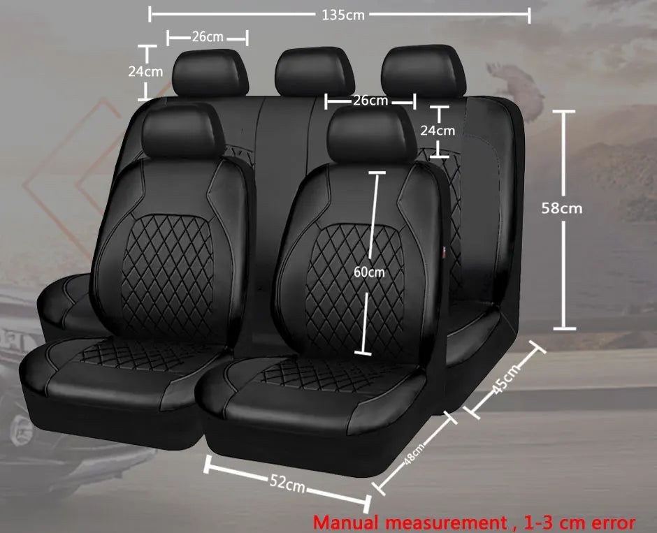 Universal Leather Car Seat Cover Set