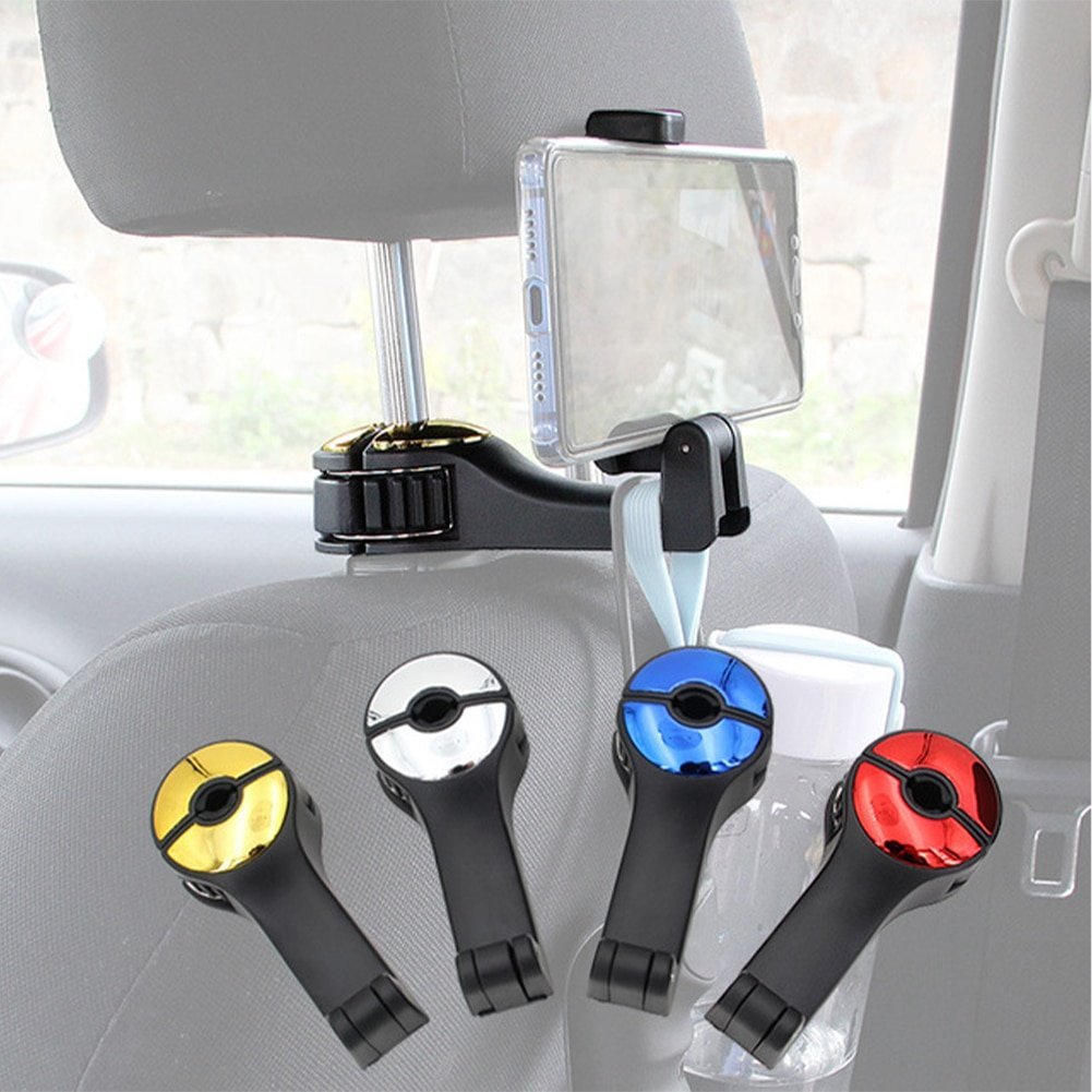 2-in-1 Car Headrest Hook & Phone Holder