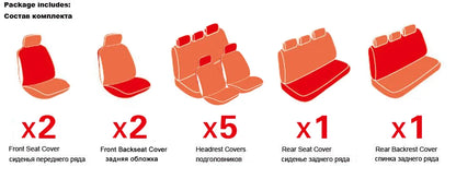 Universal Leather Car Seat Cover Set